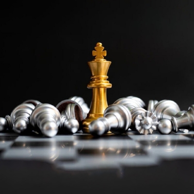 Picture of Chess Game Super Magnetic Golden-Silver Color Ancient Chess Chessboard Multicolor 
