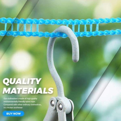 Picture of Anti Slip Clothesline / Cloth Hanging Rope (8meter) Multicolor 