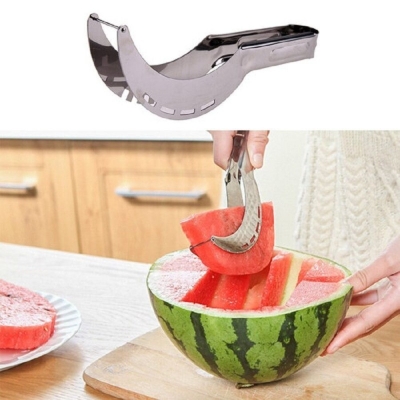 Picture of Watermelon Cutter High Quality Stainless Steel Watermelon Slicer & Multipurpose Use Melon Cutter Multicolor 
