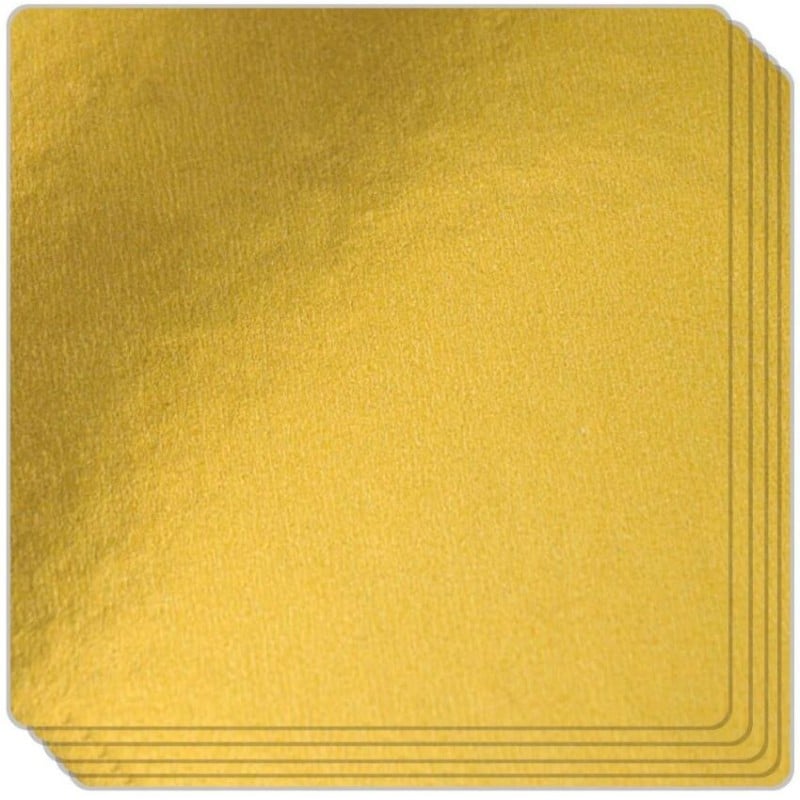 Picture of 1 pound- Cake Base MDF Board (Golden) 8' INCH (Square Pack of 5)  