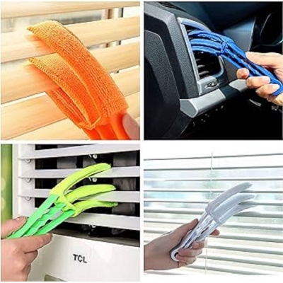 Picture of Microfiber Blind Cleaner With Flexible Dusting Claws To Clean Two Slats At Once!- 1pcs Multicolor 