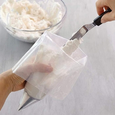 Picture of Refined Taste - 100pcs (S) Disposable Cupcake Decor- Pastry Bag Decorating Tool Icing Piping Bag (S- 17.5cm/23.5cm) - Durabilty Assured Multicolor 