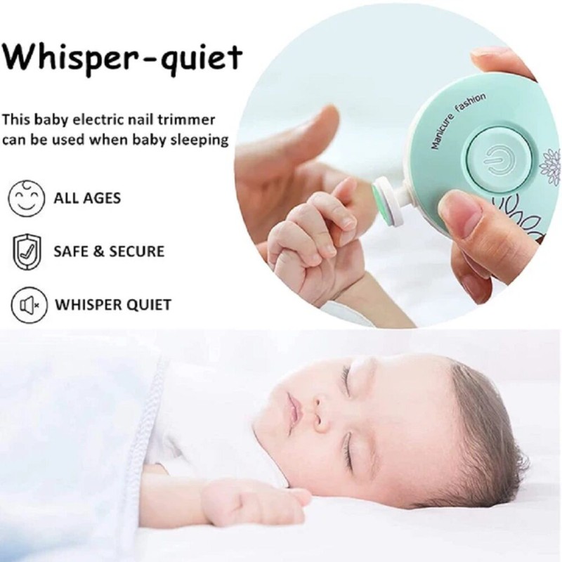 Picture of Electric Nail Trimmer for Baby Nail Polisher Tool Kids Baby Care Kit Manicure Set Easy To Trim Nail Clippers for Newborn Toddler (multicolor)  