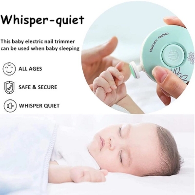 Picture of Electric Nail Trimmer for Baby Nail Polisher Tool Kids Baby Care Kit Manicure Set Easy To Trim Nail Clippers for Newborn Toddler (multicolor)  