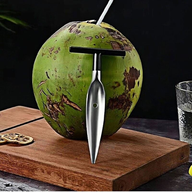 Picture of Stainless Steel Coconut Cutter - Coconut Opener Tool, Easy Coconut Punch & Drill Set 1 pcs Multicolor 