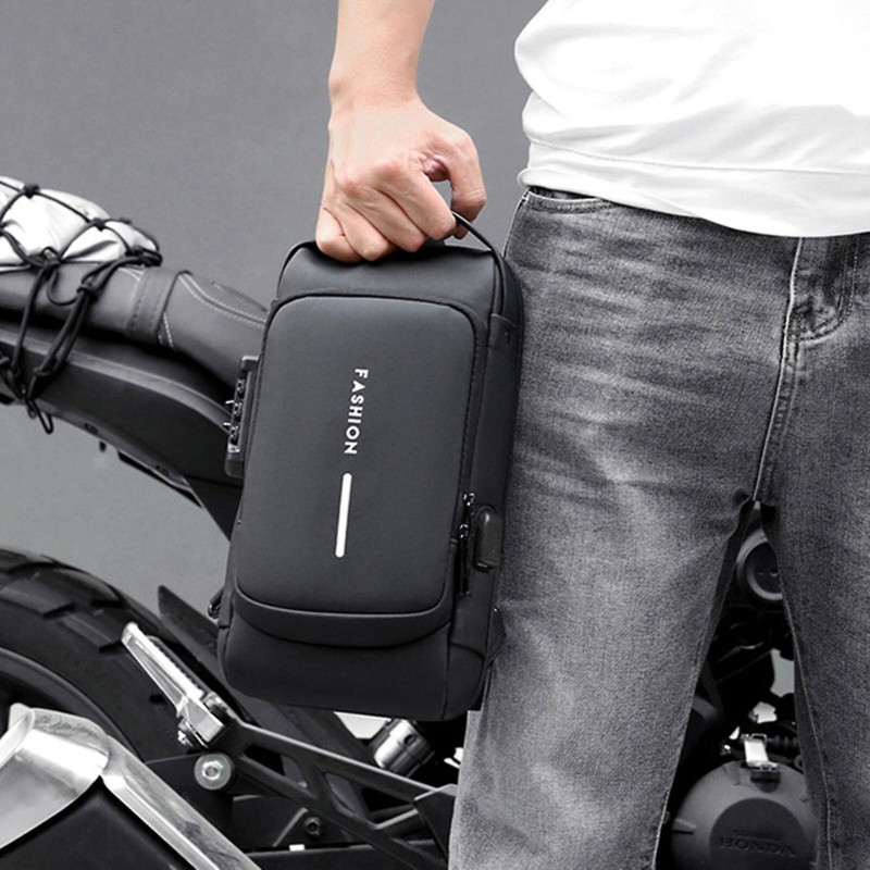 Picture of Crossbody Bag Men Anti-theft Waterproof Multi-Functional Smooth Zipper Code Lock Casual Street Shoulder Messenger Bag Versatile Fashion Travel Business Bag Multicolor 