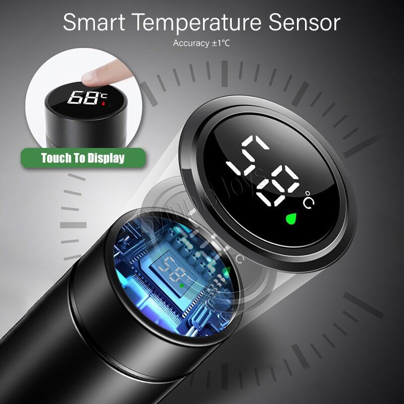 Picture of Smart Thermo Bottle 500ML Digital Temperature Display Stainless Steel Intelligent Thermos Bottle Vacuum Flask Insulation Cup Multicolor 