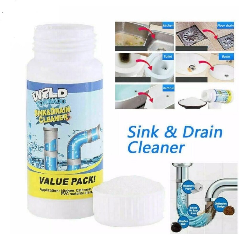Picture of Powerful Drain Blockage Cleaner Sink Cleaner Powder, Drain Cleaner Powder 100g  