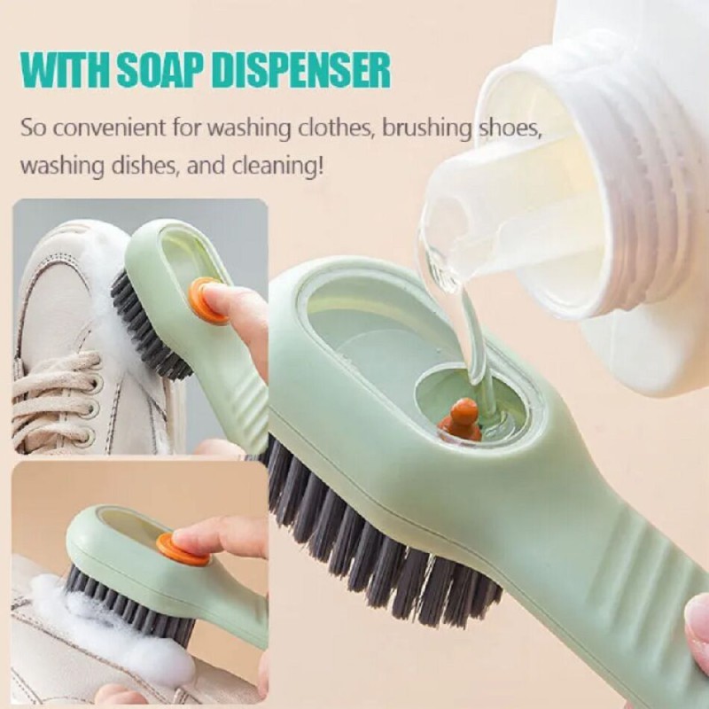 Picture of Multifunctional Liquid Shoe Brush Cleaners Soap Dispenser Cleaning Brush- 1pcs Multicolor 