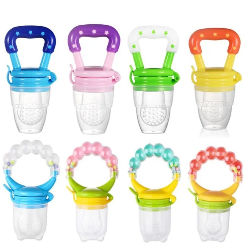 Picture of 1 Pcs Baby Fruit Feeder Pacifier- Silicone Nipple Teething Toy- Silicone Pouches for Toddlers & Kids (Design/Color Random) Multicolor 