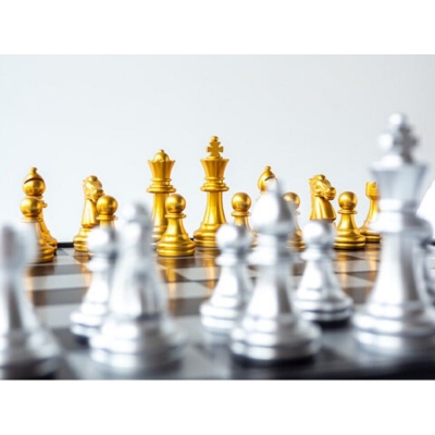 Picture of Chess Game Super Magnetic Golden-Silver Color Ancient Chess Chessboard Multicolor 