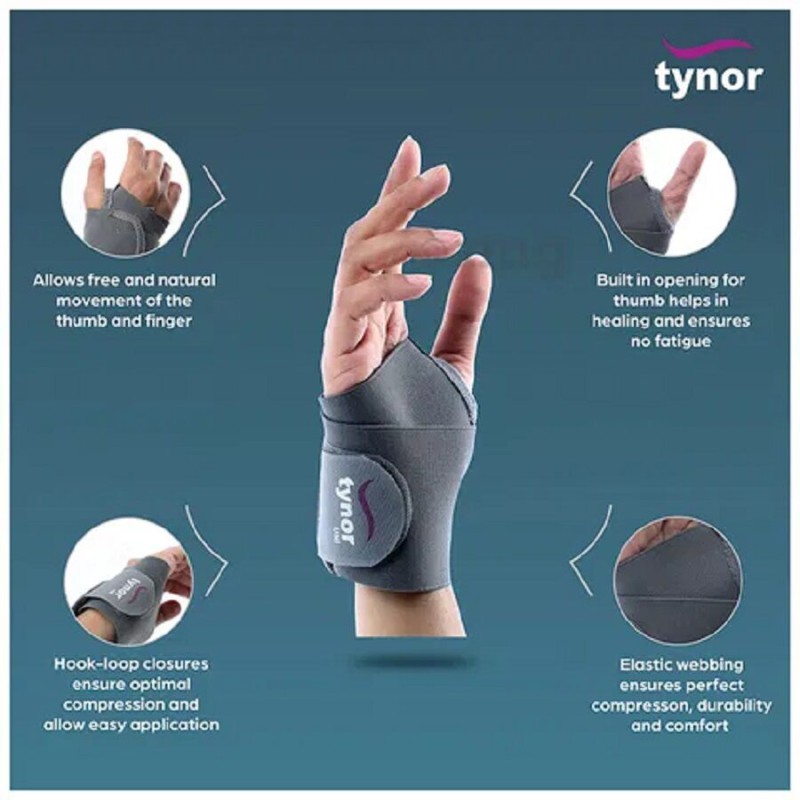 Picture of Tynor Wrist Brace with Thumb Origin by India. Multicolor 
