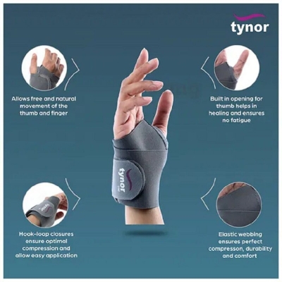 Picture of Tynor Wrist Brace with Thumb Origin by India. Multicolor 
