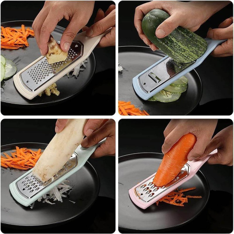 Picture of 4-in-1 Kitchen Tools Potato Carrot Gadgets Peeler Cheese Slicer Food Grater Vegetable Cutter Multicolor 