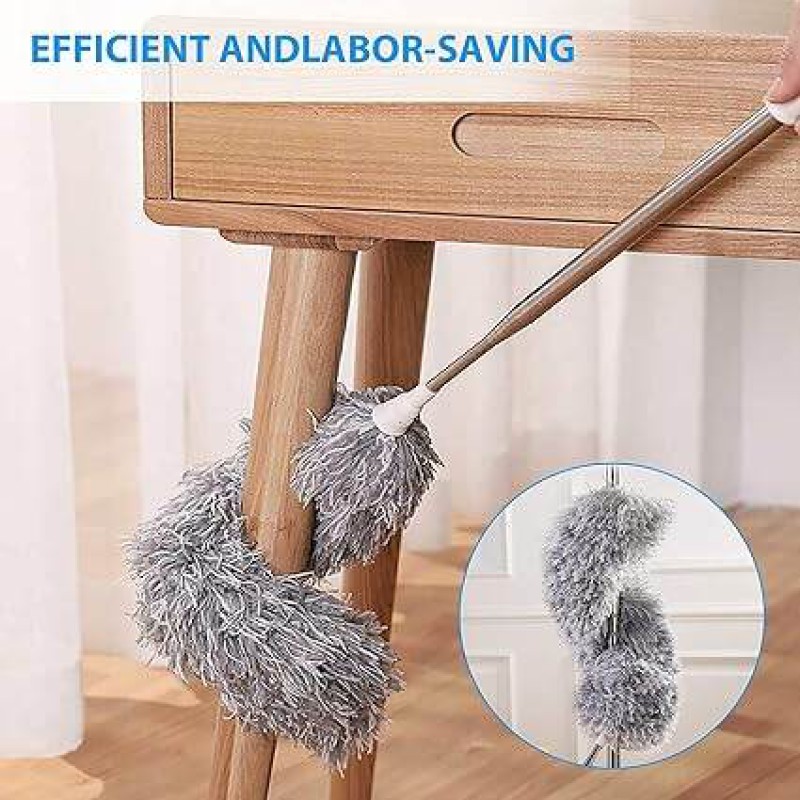 Picture of Ceiling Fan Cleaning Brush | Microfiber Fan Duster Long Handle | Fan Cleaning Flexible Mop for Home, Car, Kitchen, Office | Extendable Duster  
