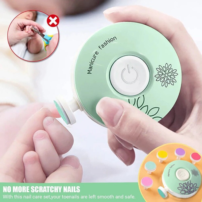 Picture of Electric Nail Trimmer for Baby Nail Polisher Tool Kids Baby Care Kit Manicure Set Easy To Trim Nail Clippers for Newborn Toddler (multicolor)  