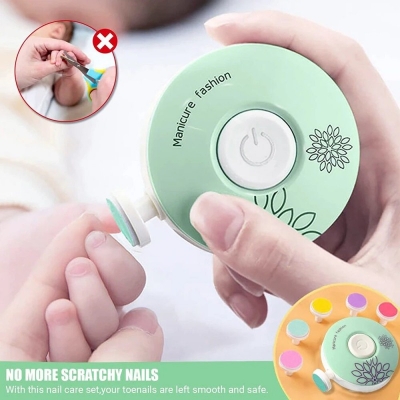 Picture of Electric Nail Trimmer for Baby Nail Polisher Tool Kids Baby Care Kit Manicure Set Easy To Trim Nail Clippers for Newborn Toddler (multicolor)  