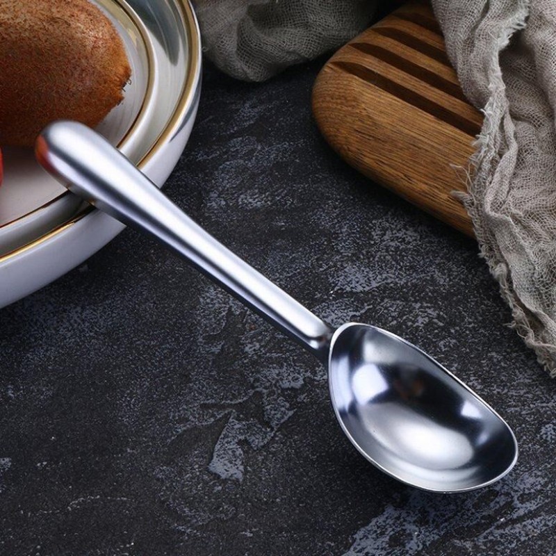 Picture of Ice Cream Scoop Professional Ice Cream Scooper Hard Ice Cream Spoon Stainless Steel- 1 Pcs Silver 