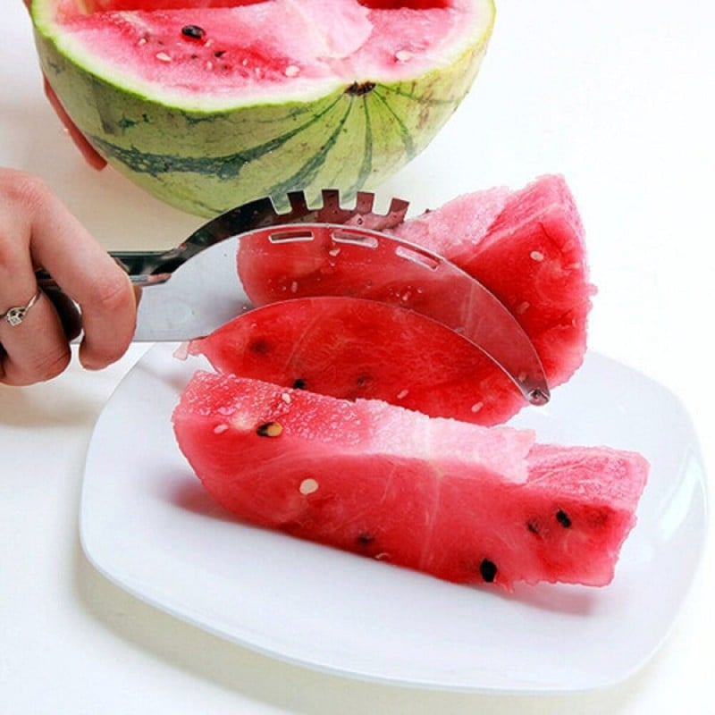 Picture of Watermelon Cutter High Quality Stainless Steel Watermelon Slicer & Multipurpose Use Melon Cutter Multicolor 