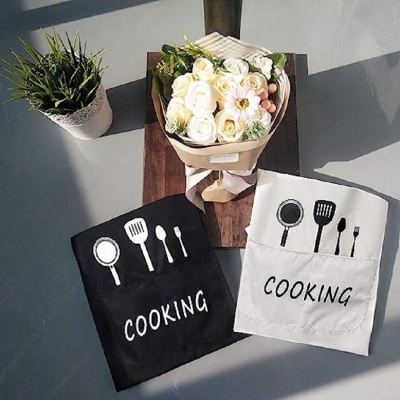 Picture of Adjustable Kitchen Aprons for Women and Men with Pockets, Personalized Cute Waterproof Chef Apron for BBQ Cooking Multicolor 