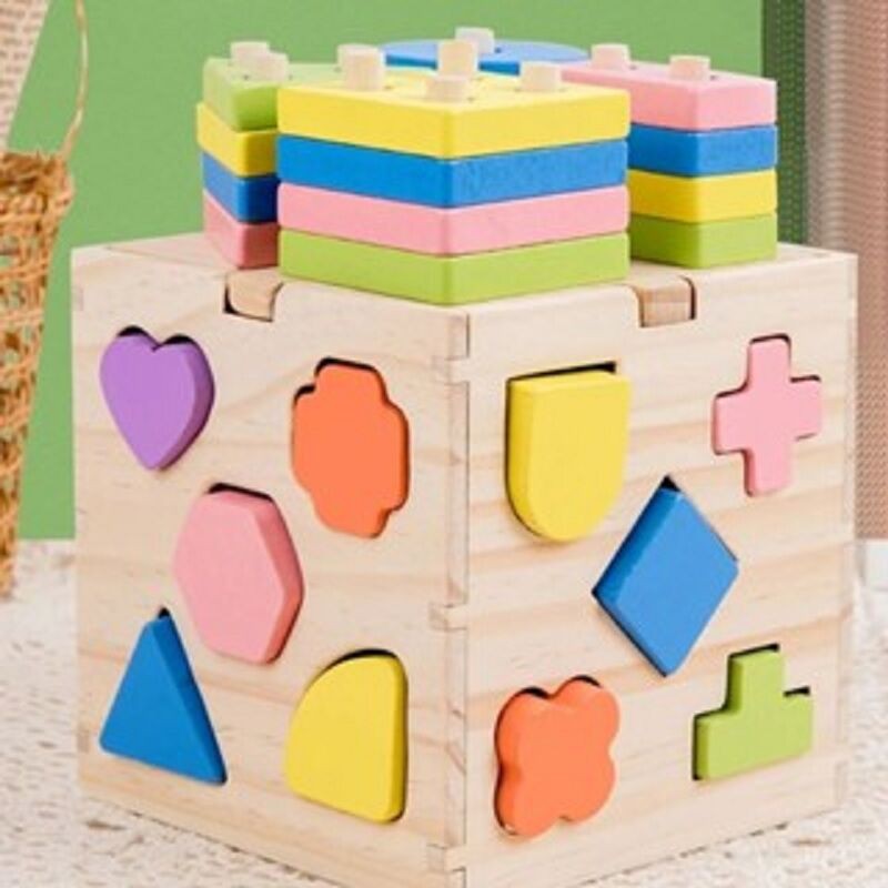 Picture of Pillar Intelligence box Childhood Education Matching Children's Toys Baby's Building Blocks Indigence Development Multicolor 