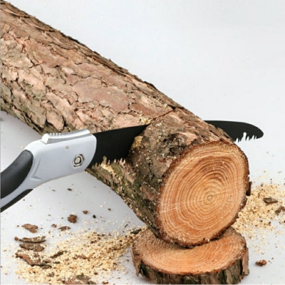 Picture of Portable Folding Hand Saw Sk5 Woodworking fast folding Alloy Hacksaw Blade PTFE Coating Portable Closes Camping Multitool Saws - Black