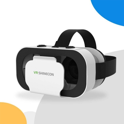 Picture of Virtual Reality Helmet Immersive Headset Smart-phone 3D VR Glasses Box VR SHINECON BOX 5 Mini VR Glasses 3D Glasses - White