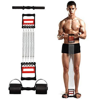 Picture of Black Multifunction Chest Pull Expander Fitness Exercise Equipment for Home Gym