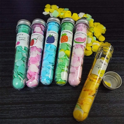 Picture of 1 Bottle Soap Paper Disposable Hand Washing Tablets Travel Portable Toilet Soap Sheets Sliced Paper - Multicolor