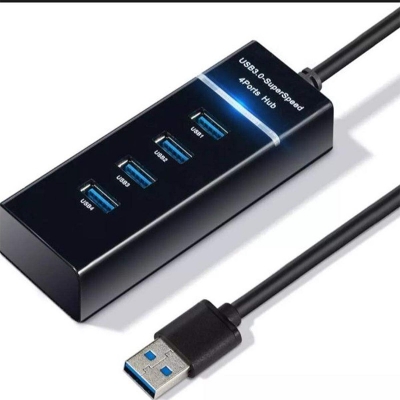 Picture of 4 ports of high speed USB hub high-speed USB 1.0 SPLETER BLACK BLACK - Black