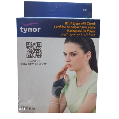 Picture of Tynor Wrist Brace with Thumb Stabilizer with Adjustable Wrist Suppor - Grey