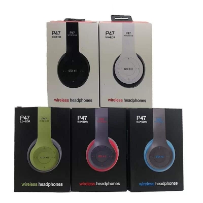 Picture of P47 Headband Foldable Stereo Bluetooth Headphones Wireless Heads