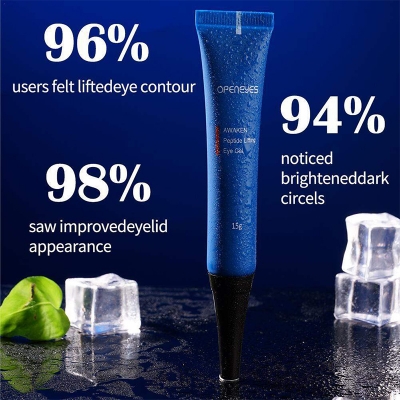 Picture of OPENEYES Awaken Peptide Lifting Eye Gel Himse Awaken Peptide Depuffing Eye Gel for Reduces Puffiness Under Eye Bags, Wrinkle - Blue