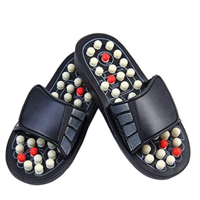 Picture of Men's and Women's Acupressure Massage Slippers Leg Foot Massager - Black