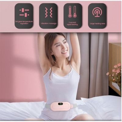 Picture of Heating pad for Period Cramps & Vibration sliming Massage belt - Pink