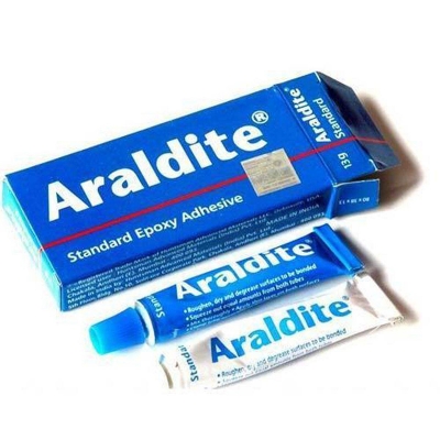 Picture of Araldite Standard Epoxy Adhesive 13gm Standard Araldite Epoxy Glue Use For Plastic, Rubber, Ceramic, Wood, Glass, Metal, Concrete - Blue