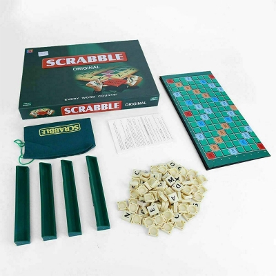Picture of Scrabble Crossword Board Game Indoor Family Game Multiplayers Game - Green