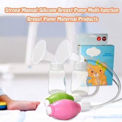 Picture of Apple.Bear Brest Pump Manual Control Valve Mom Breastfeeding Baby Milk Suction Feeding Newborn Bottle 1 set - Multicolor