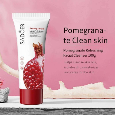 Picture of SADOER POMEGRANATE FRESH PURIFYING CLEANSER HYDRATING MOISTURIZING CLEANSER 100G - Red
