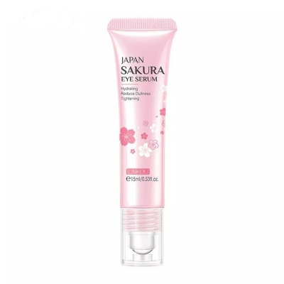 Picture of LAIKOU Sakura Eye Serum Eye Roller Massage Vitamin C Hyaluronic Acid Skin Care Eye Bags Cream Moisturizing Dark Circles -15ml