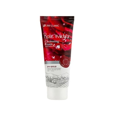 Picture of 3W Clinic Rose Water Foam Cleansing 100ml - Face Wash - Red