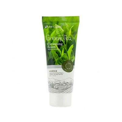 Picture of 3W CLINIC GREEN TEA Cleansing foam. Green Tea Facewash, green tea face wash 3w clinic, Korean Face wash - Green