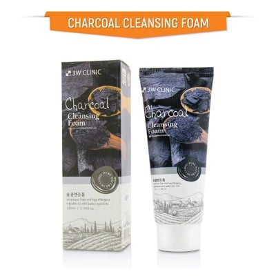 Picture of 3W Clinic Charcol Foam Cleansing 100ml - Face Wash - Black