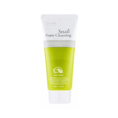 Picture of 3W Clinic Snail Cleansing Foam Facewash 100ml | Korea - Lemon Yellow