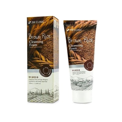 Picture of 3W Clinic Brown Rice Foam Cleansing 100ml - Face Wash - Beige