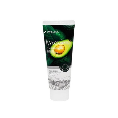 Picture of 3W Clinic Avocado Cleansing Foam Facewash 100ml | Korea - Green