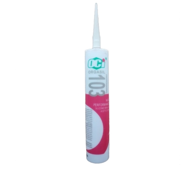 Picture of OCI Professional Silicon Sealant/300gm/103/OCI Orgasil/Silicon Gum/Rubber sealant/Hardware tools/Ceramic, glass, tiles, aluminium, wood sealant/Made in China - White