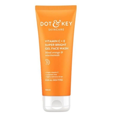 Picture of Dot & Key Vitamin C + E Super Bright Gel Face Wash (100ml) - Orange