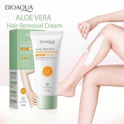 Picture of BIOAOUA Aloe Vera Hair Removal Cream-60gm - White