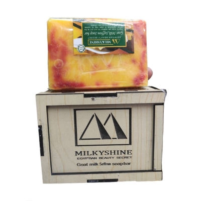Picture of Milkyshine Beauty Secret Saffron Goat Milk Soap Bar - Fresh